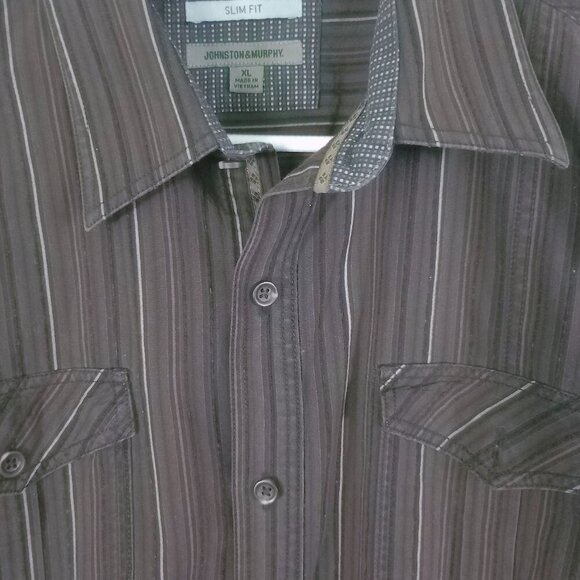 Johnston & Murphy Brown  Dress Shirt Size Extra Large - Picture 5 of 9